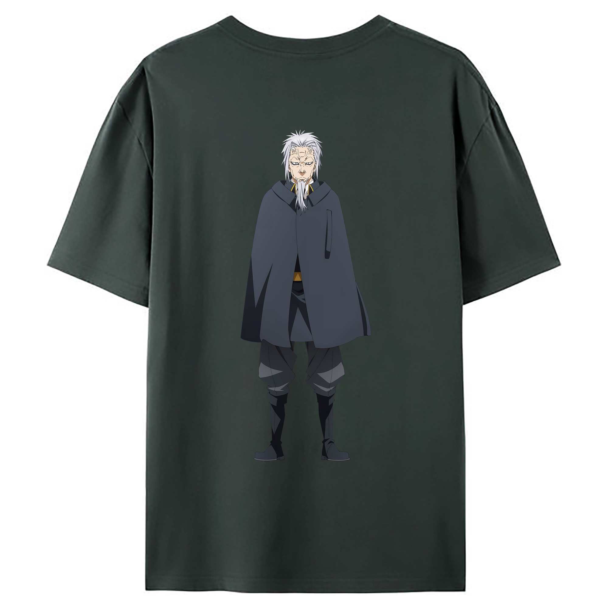 （画像用） 転スラ Regarding Reincarnated to Slime 綿100％ メンズ半袖Tシャツ（バックプリント） 通気性